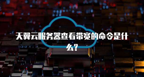 天翼云服务器查看带宽的命令是什么？