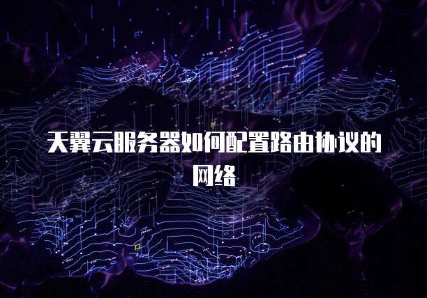 天翼云服务器如何配置路由协议的网络