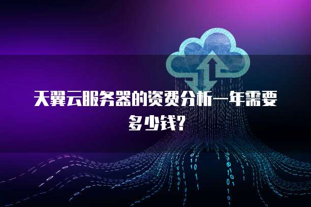 天翼云服务器的资费分析一年需要多少钱？