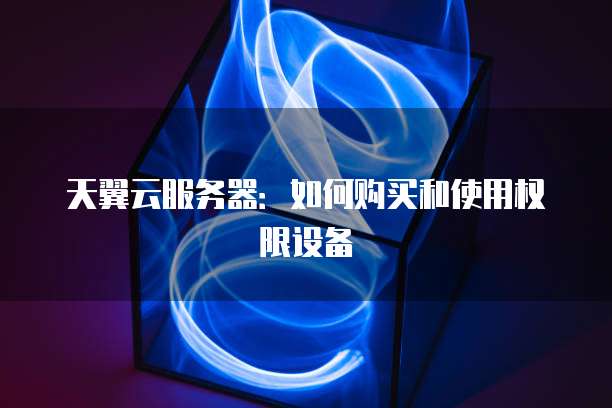 天翼云服务器：如何购买和使用权限设备