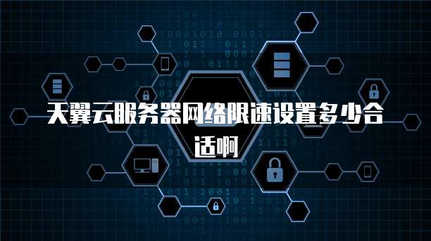 天翼云服务器网络限速设置多少合适啊