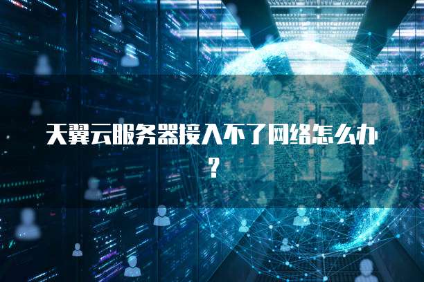 天翼云服务器接入不了网络怎么办？