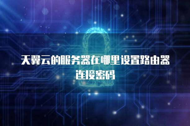 天翼云的服务器在哪里设置路由器连接密码