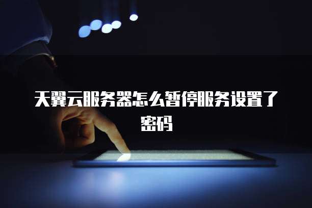 天翼云服务器怎么暂停服务设置了密码