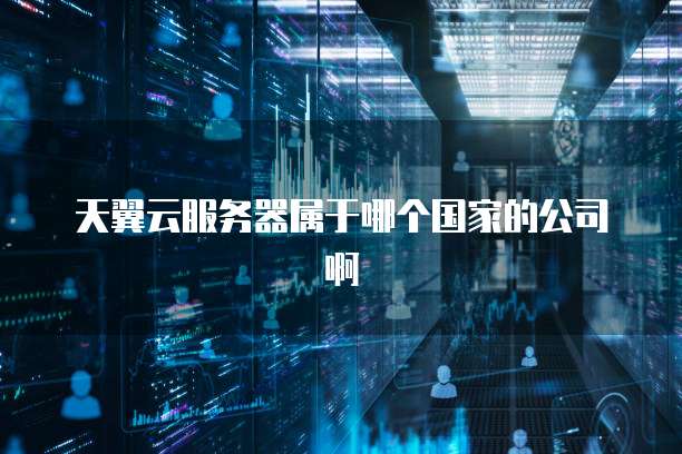 天翼云服务器属于哪个国家的公司啊