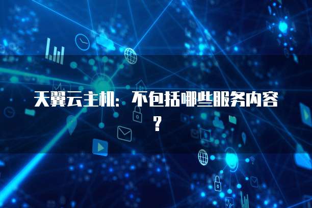 天翼云主机：不包括哪些服务内容？