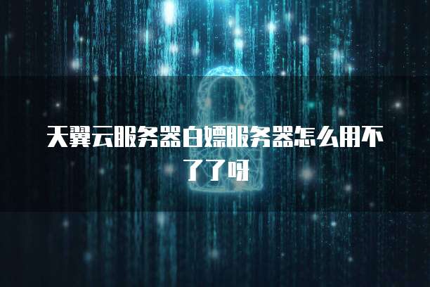 天翼云服务器白嫖服务器怎么用不了了呀