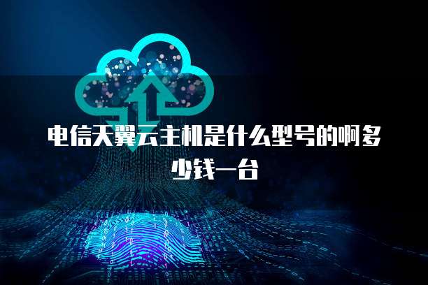 电信天翼云主机是什么型号的啊多少钱一台