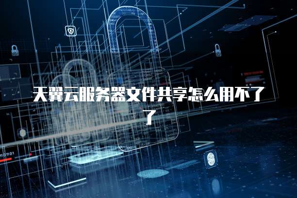 天翼云服务器文件共享怎么用不了了