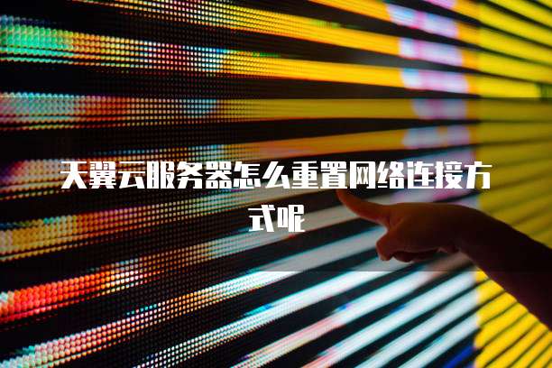 天翼云服务器怎么重置网络连接方式呢