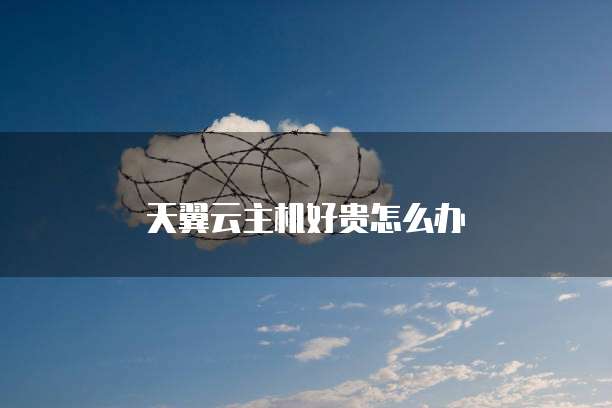 天翼云主机好贵怎么办