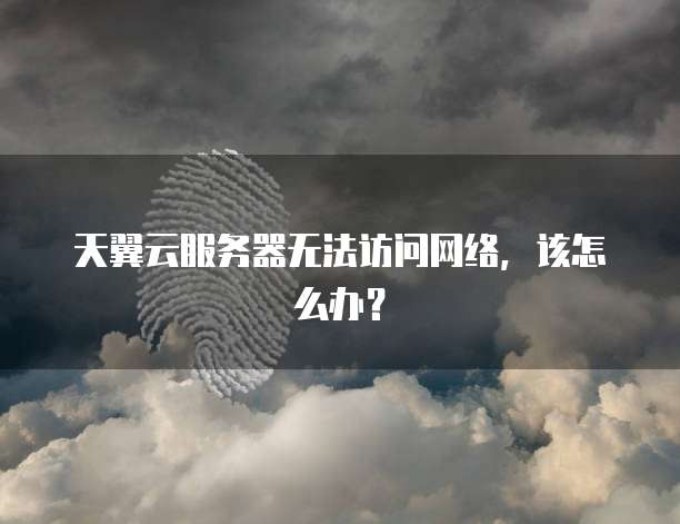 天翼云服务器无法访问网络，该怎么办？