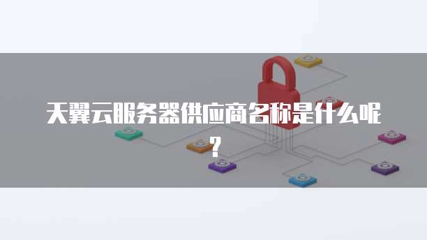 天翼云服务器供应商名称是什么呢？