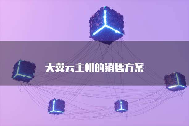 天翼云主机的销售方案