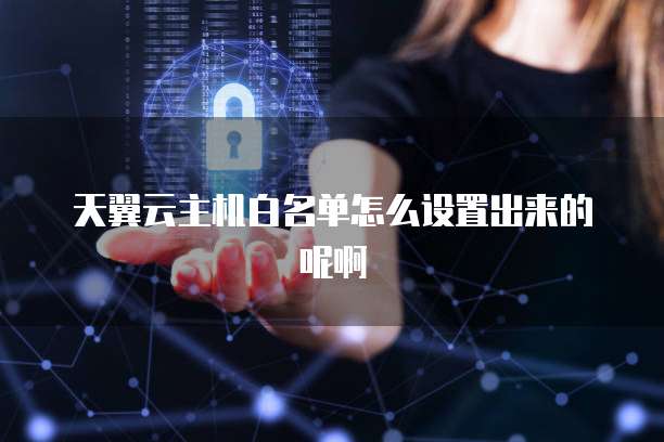 天翼云主机白名单怎么设置出来的呢啊