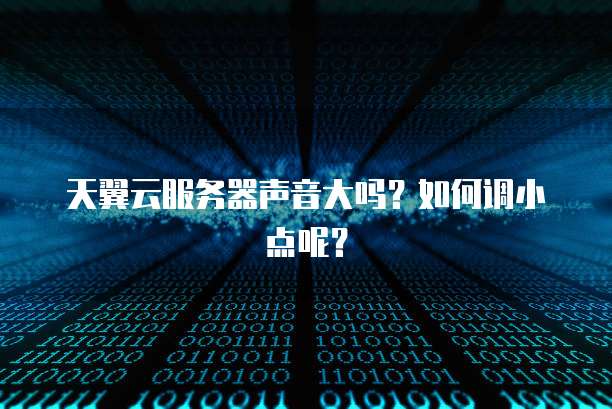 天翼云服务器声音大吗？如何调小点呢？