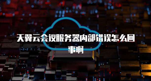 天翼云会议服务器内部错误怎么回事啊