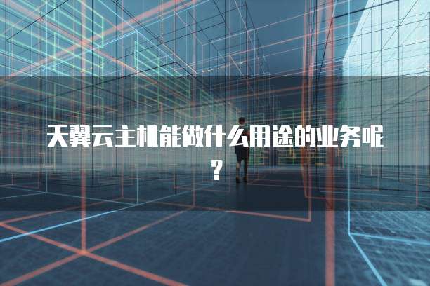 天翼云主机能做什么用途的业务呢？