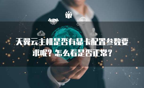 天翼云主机是否有显卡配置参数要求呢？怎么看是否正常？