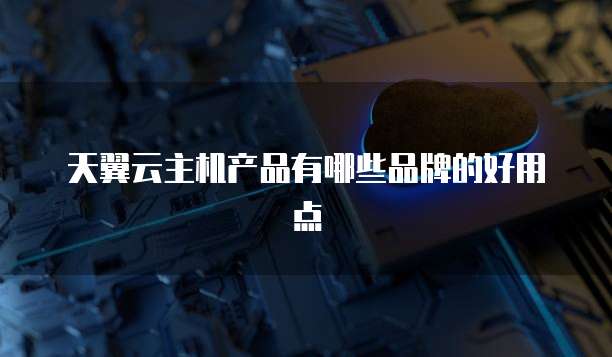 天翼云主机产品有哪些品牌的好用点