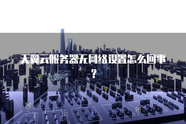 天翼云服务器无网络设置怎么回事？