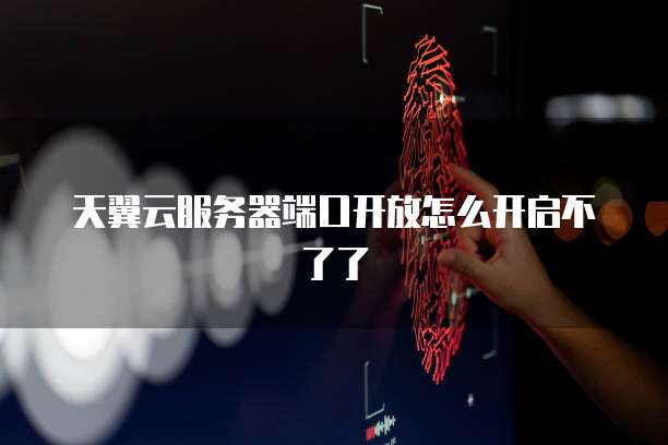 天翼云服务器端口开放怎么开启不了了