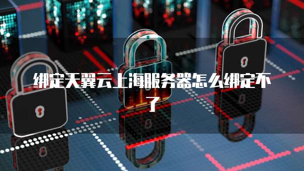 绑定天翼云上海服务器怎么绑定不了