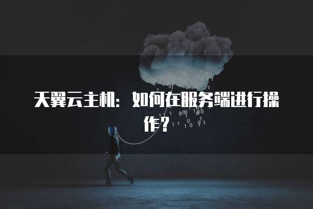 天翼云主机：如何在服务端进行操作？