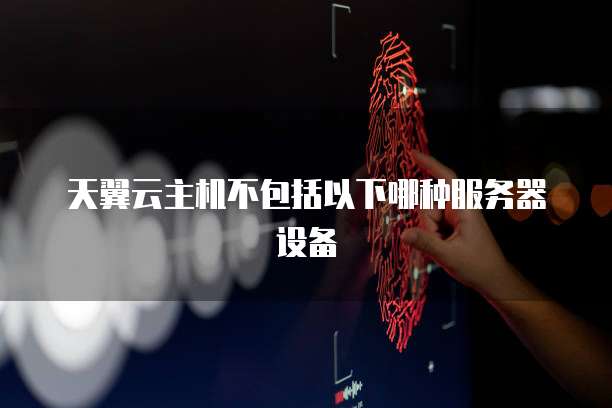天翼云主机不包括以下哪种服务器设备