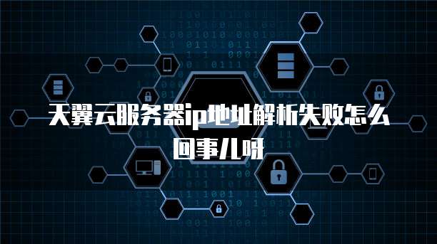天翼云服务器ip地址解析失败怎么回事儿呀