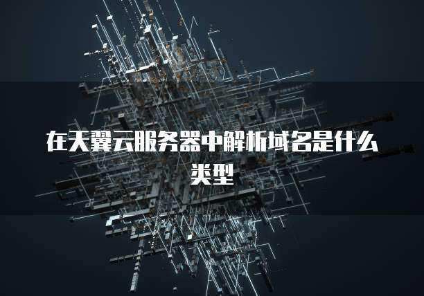 在天翼云服务器中解析域名是什么类型