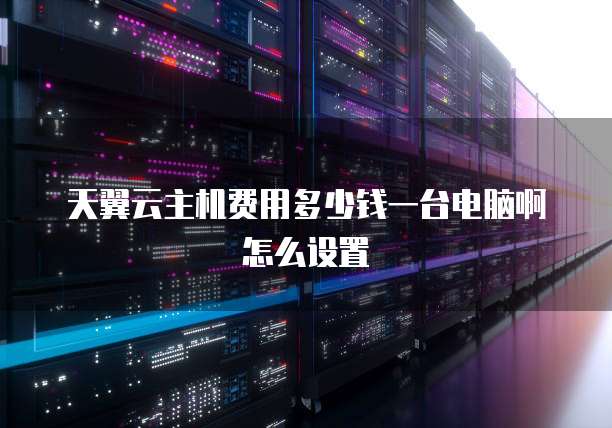 天翼云主机费用多少钱一台电脑啊怎么设置