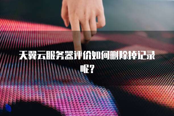天翼云服务器评价如何删除掉记录呢？