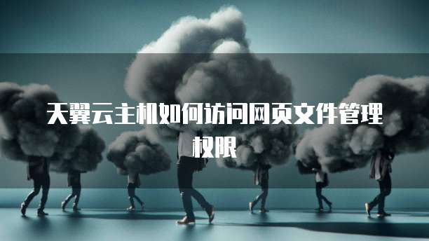 天翼云主机如何访问网页文件管理权限