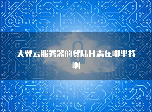 天翼云服务器的登陆日志在哪里找啊