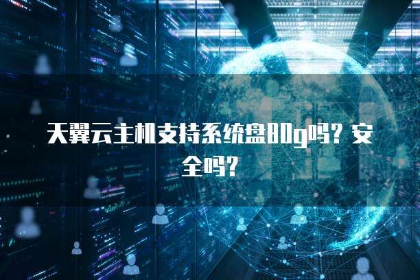 天翼云主机支持系统盘80g吗？安全吗？