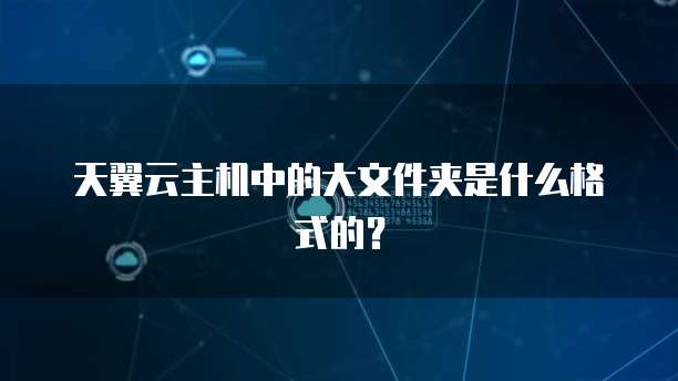 天翼云主机中的大文件夹是什么格式的？