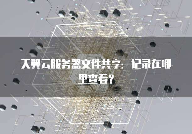 天翼云服务器文件共享：记录在哪里查看？