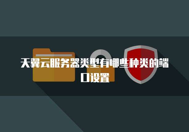 天翼云服务器类型有哪些种类的端口设置