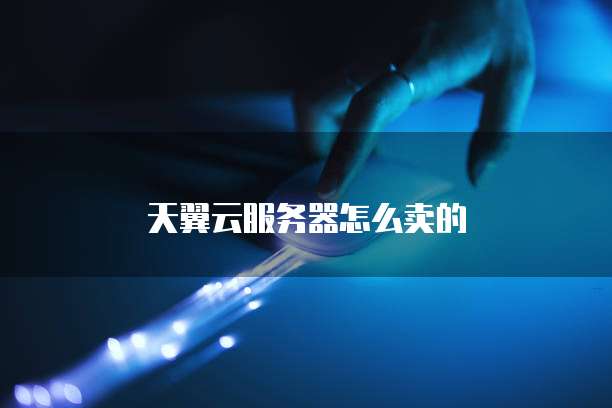 天翼云服务器怎么卖的