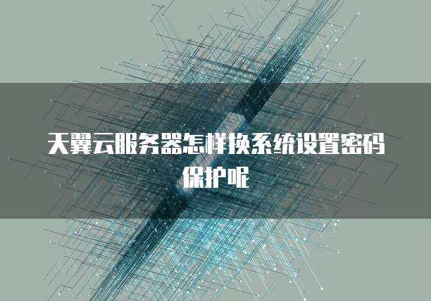 天翼云服务器怎样换系统设置密码保护呢