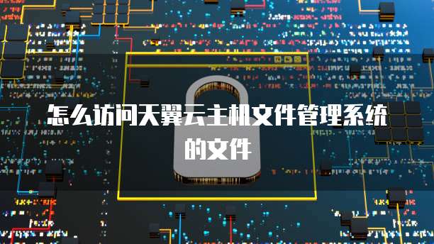 怎么访问天翼云主机文件管理系统的文件