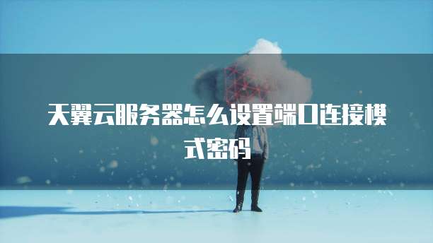天翼云服务器怎么设置端口连接模式密码