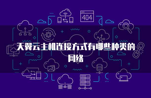 天翼云主机连接方式有哪些种类的网络