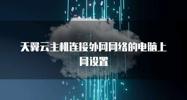天翼云主机连接外网网络的电脑上网设置