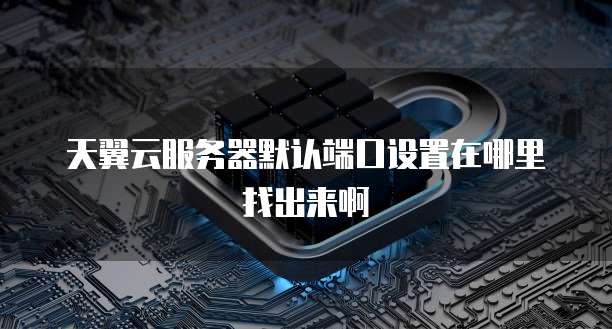 天翼云服务器默认端口设置在哪里找出来啊