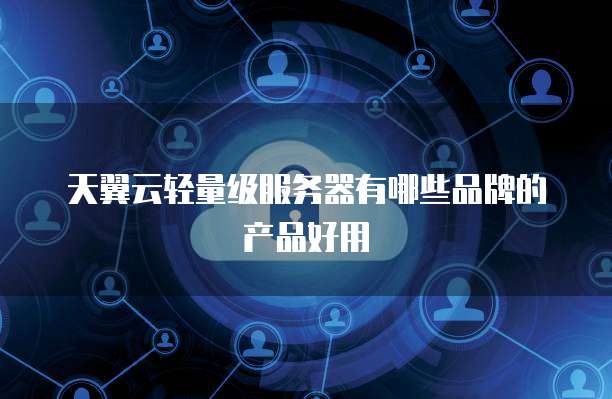天翼云轻量级服务器有哪些品牌的产品好用