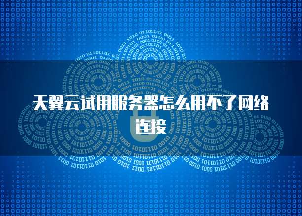 天翼云试用服务器怎么用不了网络连接
