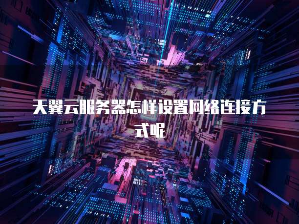 天翼云服务器怎样设置网络连接方式呢