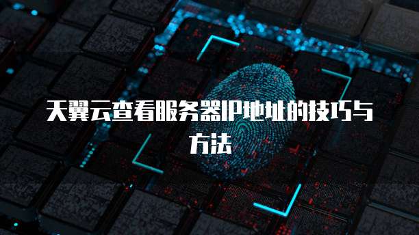 天翼云查看服务器IP地址的技巧与方法